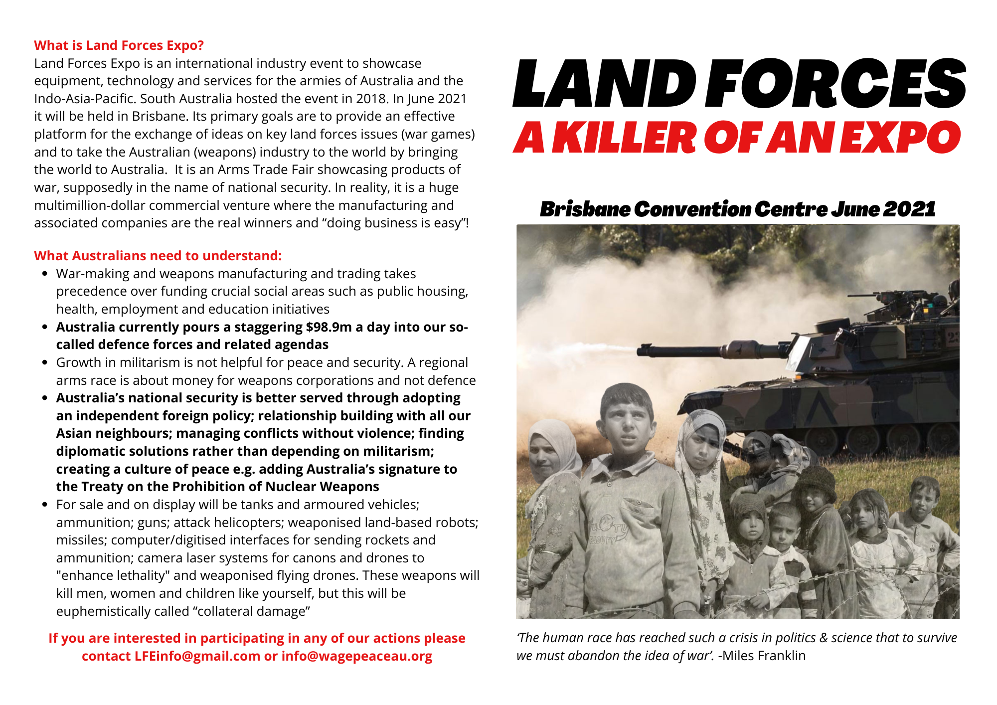 Land forces - killer flyer